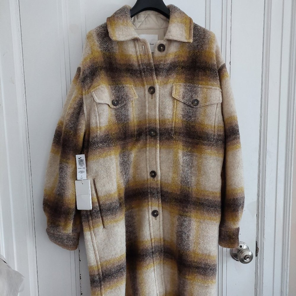 Aritzia Wilfred Free The Ganna Long Wool Shirt Jacket